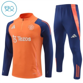 Manchester United Barn Trenings Collegegenser 2024-25 Kvart-Zip